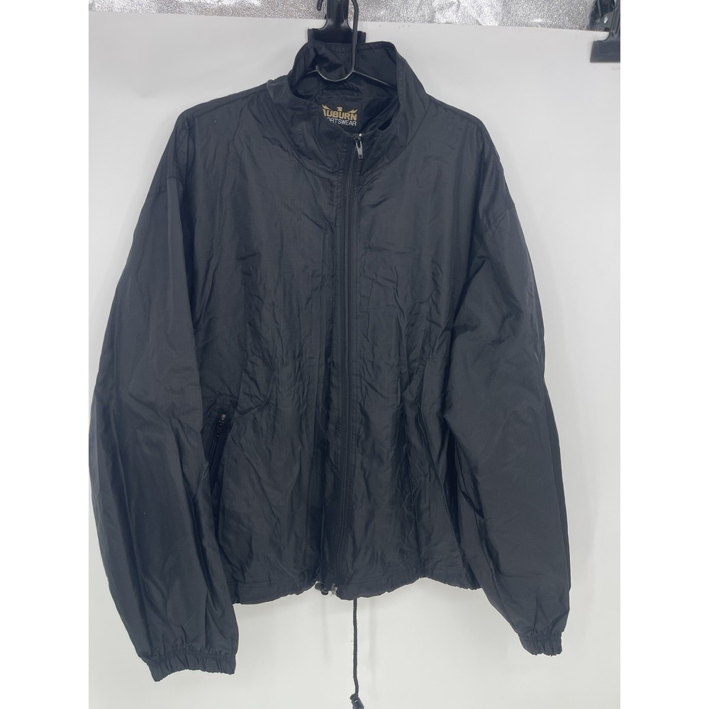 Vintage Auburn Sportswear Black Zip‎ up Windbreaker Jacket XXXL